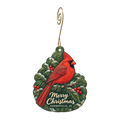 Wild Birds Unlimited — Christmas custom wood ornament OC1593, photographic gold spiral hook