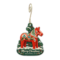 Hanson's Clock Shop — Christmas custom wood ornament OC1599, photographic gold spiral hook
