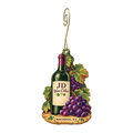 Jd Wine Cellars / Long Acre Farms — Store identity custom wood ornament OC1601, photographic gold spiral hook