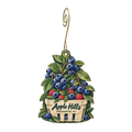 Apple Hills — Local inspiration custom wood ornament OC1606, photographic gold spiral hook