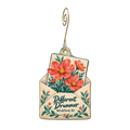 Different Drummer — Store identity custom wood ornament OC1619, photographic gold spiral hook