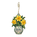Different Drummer — Local inspiration custom wood ornament OC1621, photographic gold spiral hook