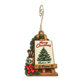 M&C U Frame It — Christmas custom wood ornament OC1626, photographic gold spiral hook