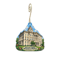 Cruisin with Lincoln on 66 Visitors Center and Gift Shop — Local inspiration custom wood ornament OC1630, photographic gold spiral hook
