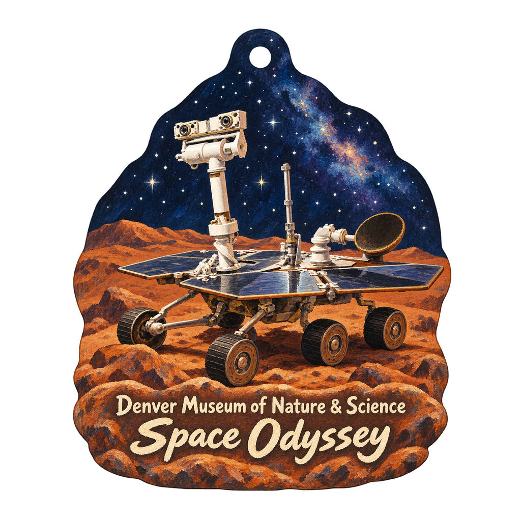 Museum Shop at the Denver Museum of Nature & Science Town Icon custom wood ornament OC163 on white