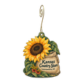 Kansas Country Store — Store identity custom wood ornament OC1649, photographic gold spiral hook