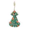 Flourish by Blues and Shoes — Store identity custom wood ornament OC1652, photographic gold spiral hook