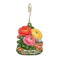 Flourish by Blues and Shoes — Local inspiration custom wood ornament OC1654, photographic gold spiral hook