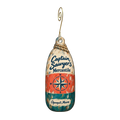 Capt Sawyer's Mercantile — Store identity custom wood ornament OC1658, photographic gold spiral hook