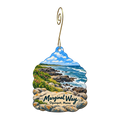 Capt Sawyer's Mercantile — Local inspiration custom wood ornament OC1660, photographic gold spiral hook