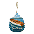 Southport Market — Local inspiration custom wood ornament OC1663, photographic gold spiral hook