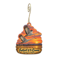 Friends of Bosque — Local inspiration custom wood ornament OC1672, photographic gold spiral hook