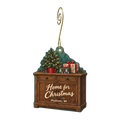 Don's Home Furniture — Christmas custom wood ornament OC1677, photographic gold spiral hook