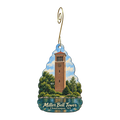 Chautauqua Institution — Local inspiration custom wood ornament OC1684, photographic gold spiral hook