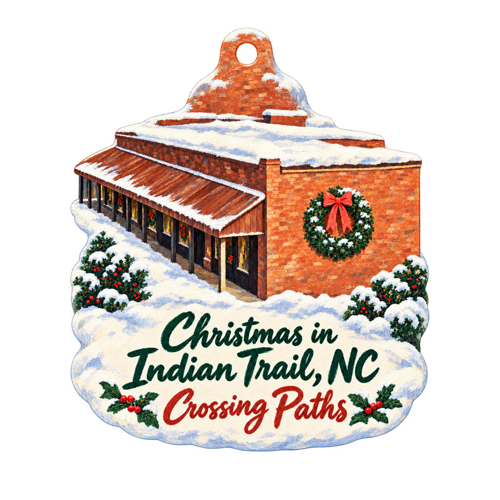 Libby & Leaf Christmas custom wood ornament OC168 on white