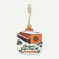 Libby & Leaf Christmas custom wood ornament OC168 hanging on hook