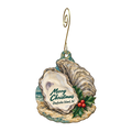 The Daufuskie Difference — Christmas custom wood ornament OC1695, photographic gold spiral hook
