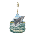 The Daufuskie Difference — Local inspiration custom wood ornament OC1696, photographic gold spiral hook