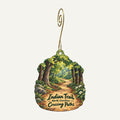 Libby & Leaf Town Icon custom wood ornament OC169 hanging on hook