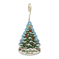 Trudy's Hallmark Store #93 — Christmas custom wood ornament OC1707, photographic gold spiral hook