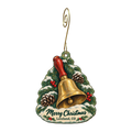 Trudy's Hallmark Store #100 — Christmas custom wood ornament OC1710, photographic gold spiral hook
