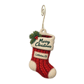 Trudy's Hallmark Store #101 — Christmas custom wood ornament OC1713, photographic gold spiral hook