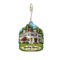 Franklin Area Historical Society — Store identity custom wood ornament OC1733, photographic gold spiral hook
