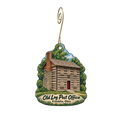 Franklin Area Historical Society — Local inspiration custom wood ornament OC1735, photographic gold spiral hook