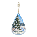 Black Butte Ranch — Christmas custom wood ornament OC1737, photographic gold spiral hook