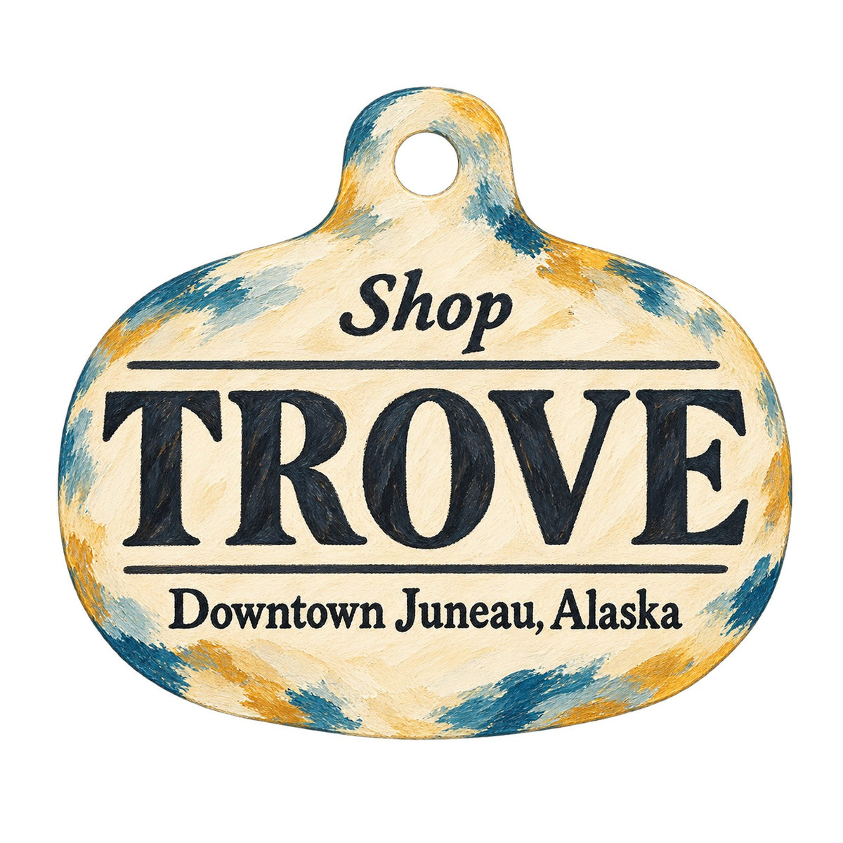 Shop Trove Logo custom wood ornament OC173 on white