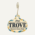 Shop Trove Logo custom wood ornament OC173 hanging on hook