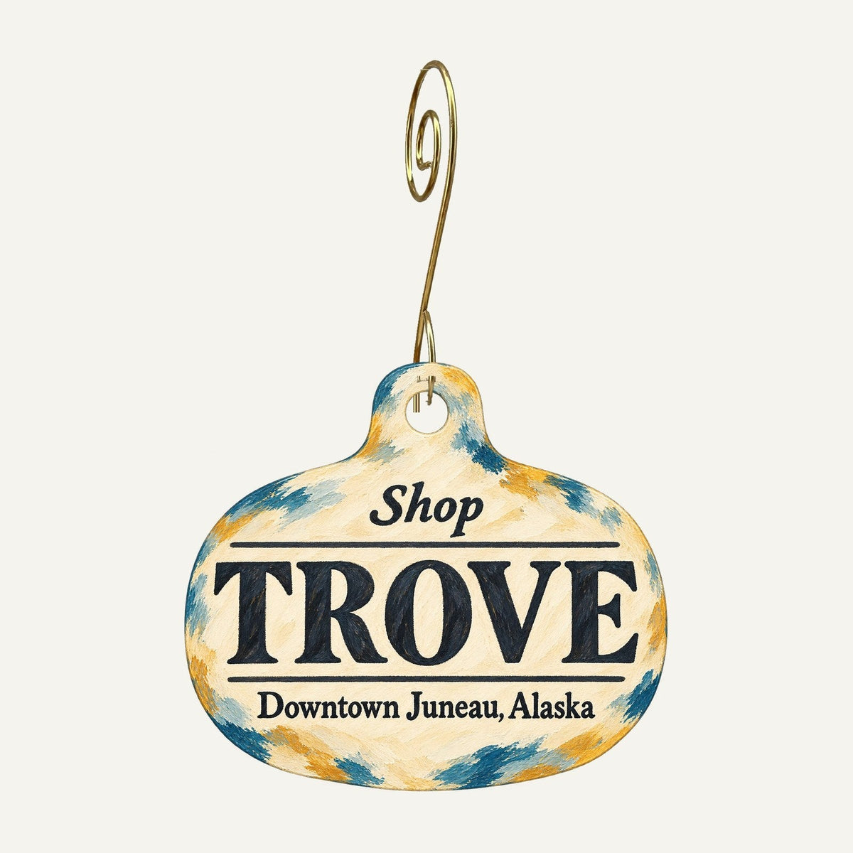 Shop Trove Logo custom wood ornament OC173 hanging on hook