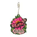 Dow Gardens — Local inspiration custom wood ornament OC1741, photographic gold spiral hook