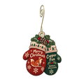 Copper Fox — Christmas custom wood ornament OC1746, photographic gold spiral hook