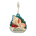 Bhi Conservancy — Christmas custom wood ornament OC1758, photographic gold spiral hook