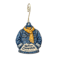 Uptown Cheapskate Midlothian — Store identity custom wood ornament OC1760, photographic gold spiral hook