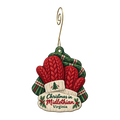 Uptown Cheapskate Midlothian — Christmas custom wood ornament OC1761, photographic gold spiral hook