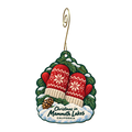 Mammoth Shirt Company — Christmas custom wood ornament OC1767, photographic gold spiral hook