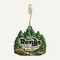 Reny's - Office & Distribution Center Logo custom wood ornament OC176 hanging on hook