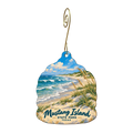 Mustang Island State Park — Store identity custom wood ornament OC1772, photographic gold spiral hook