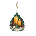 Mills Creek Natural Market — Christmas custom wood ornament OC1779, photographic gold spiral hook