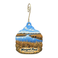 Mills Creek Natural Market — Local inspiration custom wood ornament OC1780, photographic gold spiral hook