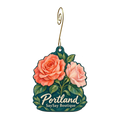 Saysay Boutique — Local inspiration custom wood ornament OC1786, photographic gold spiral hook