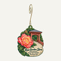 Rose Garden Store Logo custom wood ornament OC179 hanging on hook
