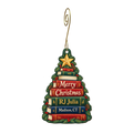 Rjjulia Madison — Christmas custom wood ornament OC1803, photographic gold spiral hook