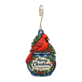 End of the Road Studios — Christmas custom wood ornament OC1806, photographic gold spiral hook