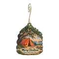 TPWD - Goose Island State Park — Christmas custom wood ornament OC1818, photographic gold spiral hook