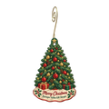 Ramapo Valley Gift Shoppe — Christmas custom wood ornament OC1821, photographic gold spiral hook