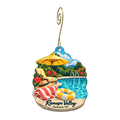 Ramapo Valley Gift Shoppe — Local inspiration custom wood ornament OC1822, photographic gold spiral hook