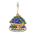 Historic Bethlehem — Local inspiration custom wood ornament OC1828, photographic gold spiral hook